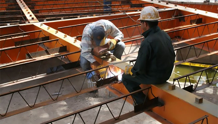 نحوه اتصال تیرچه بتنی به تیر فلزی